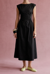 The Camille Ruched Waist Midi Dress