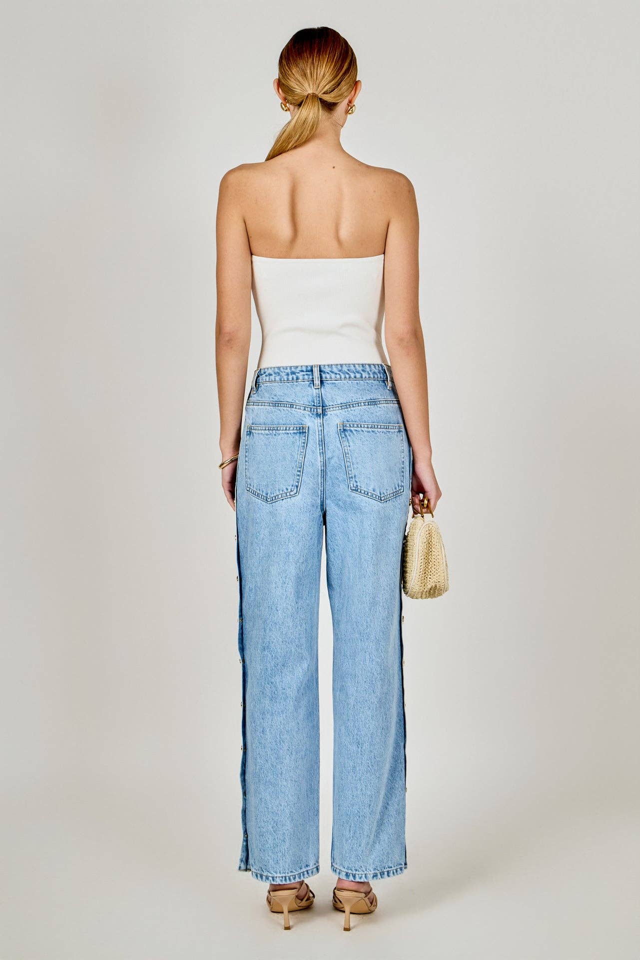 The Saylor Side Buttoned Jeans (Pre-Order)
