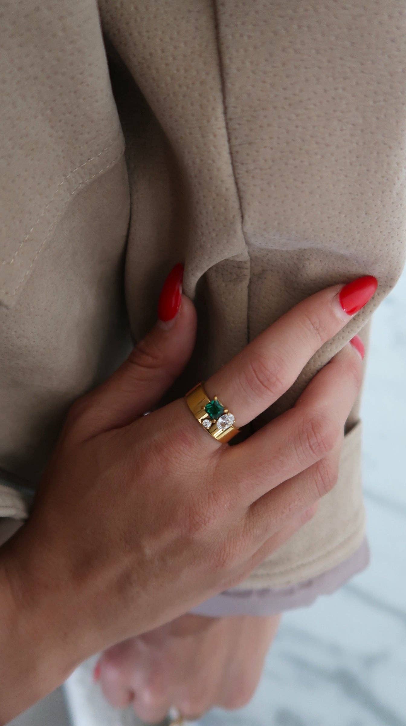 The Emerald Statement Ring