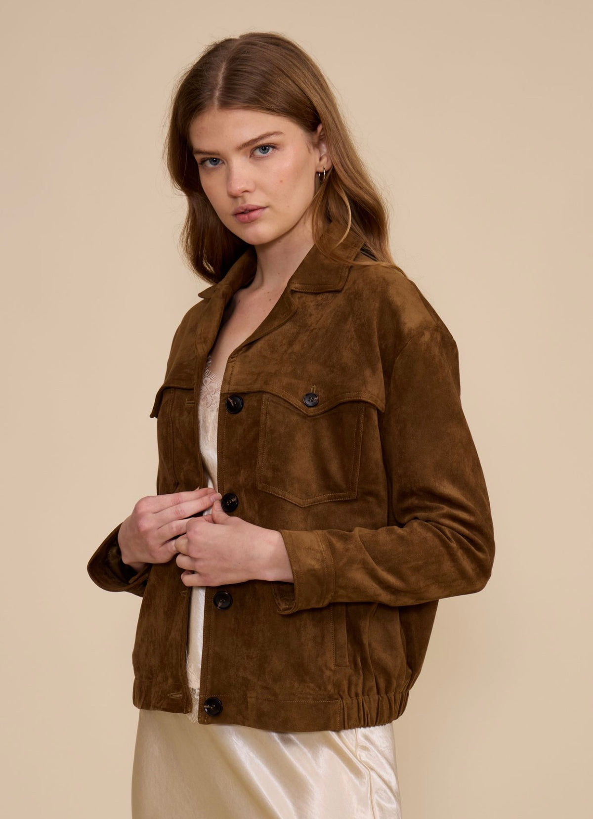 Lucy Paris Henry Fauxe Suede Jacket