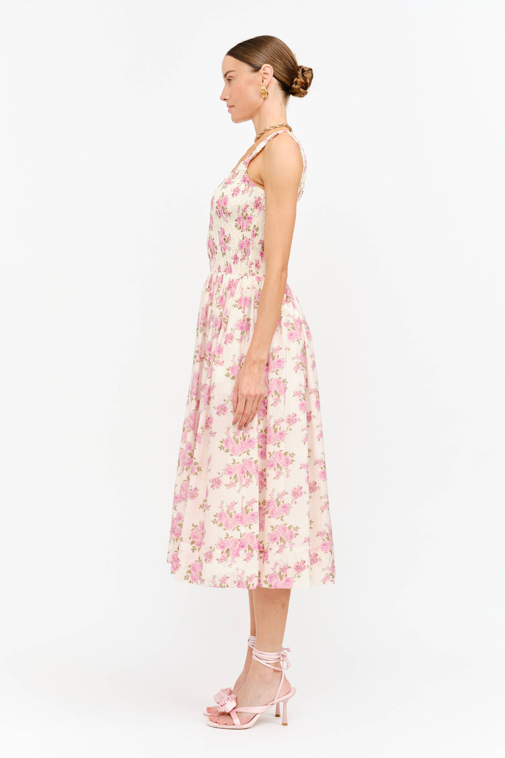 The Millie Floral Smocked Midi Dress