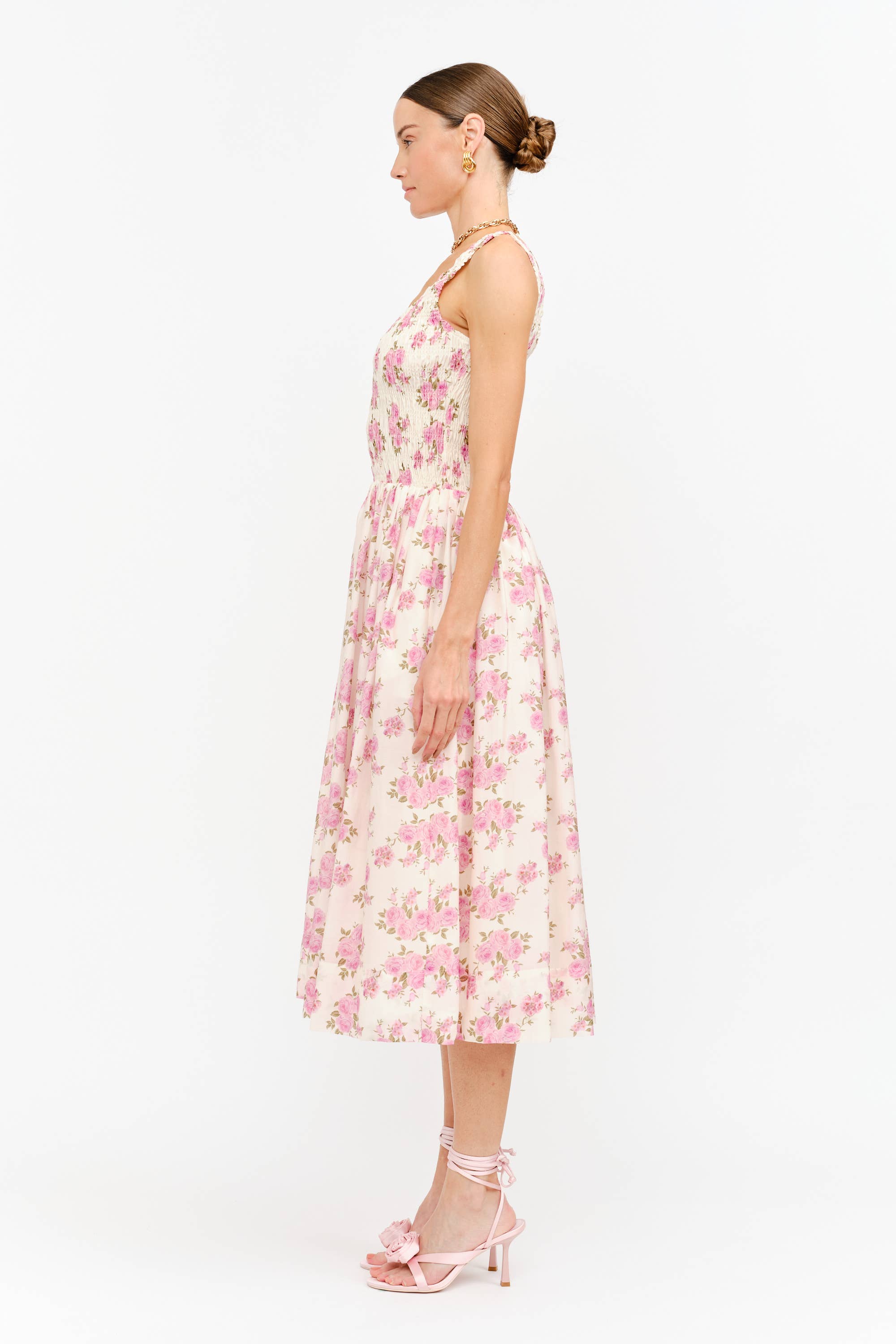 The Millie Floral Smocked Midi Dress