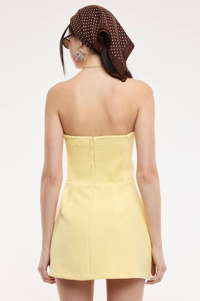 The Millie Mini Dress - Yellow