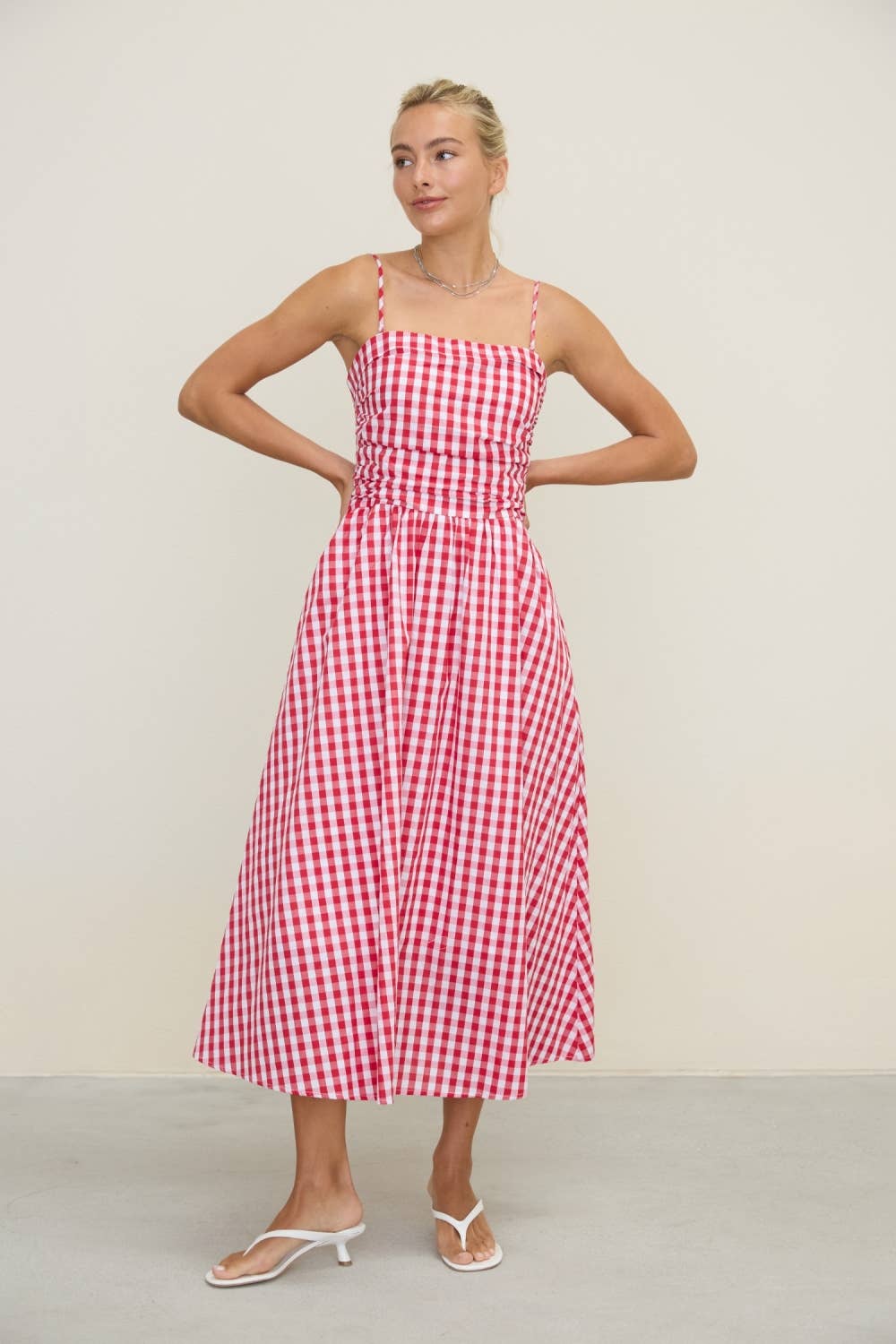 The Lucy Gingham Midi Dress