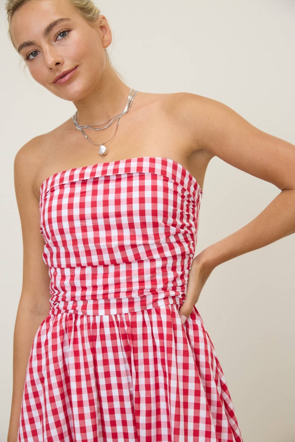 The Lucy Gingham Midi Dress