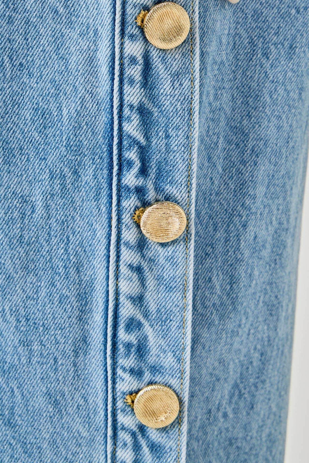 The Saylor Side Buttoned Jeans (Pre-Order)