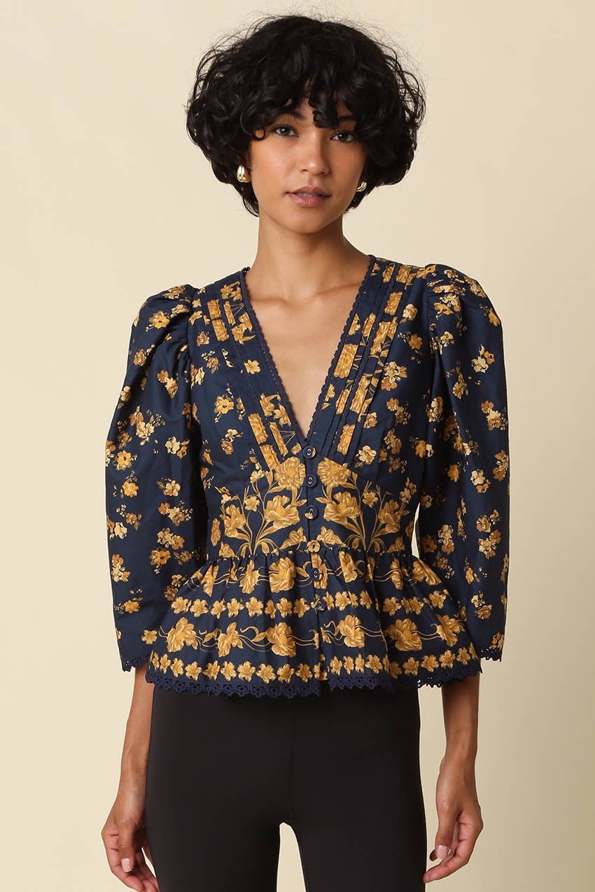 The Arden Floral Puff Sleeve Blouse