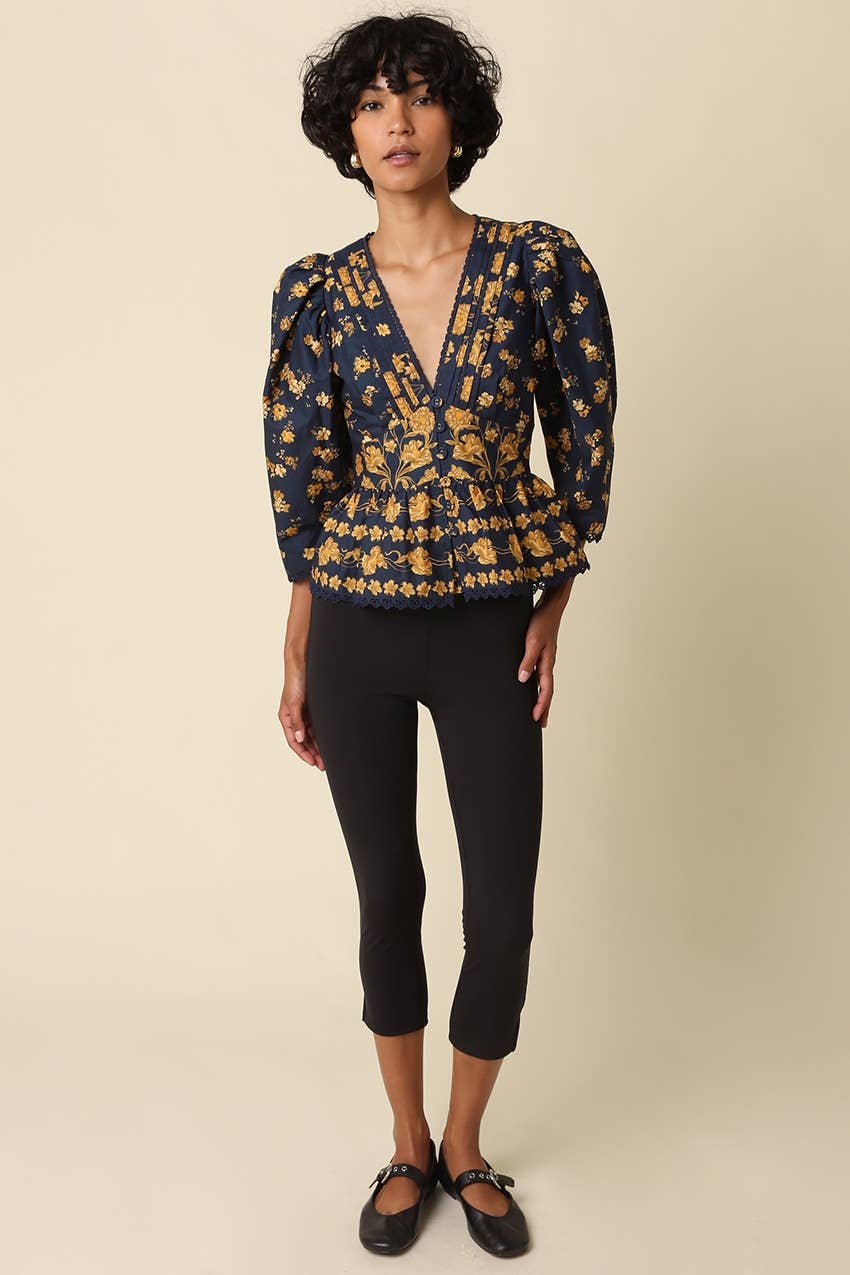 The Arden Floral Puff Sleeve Blouse