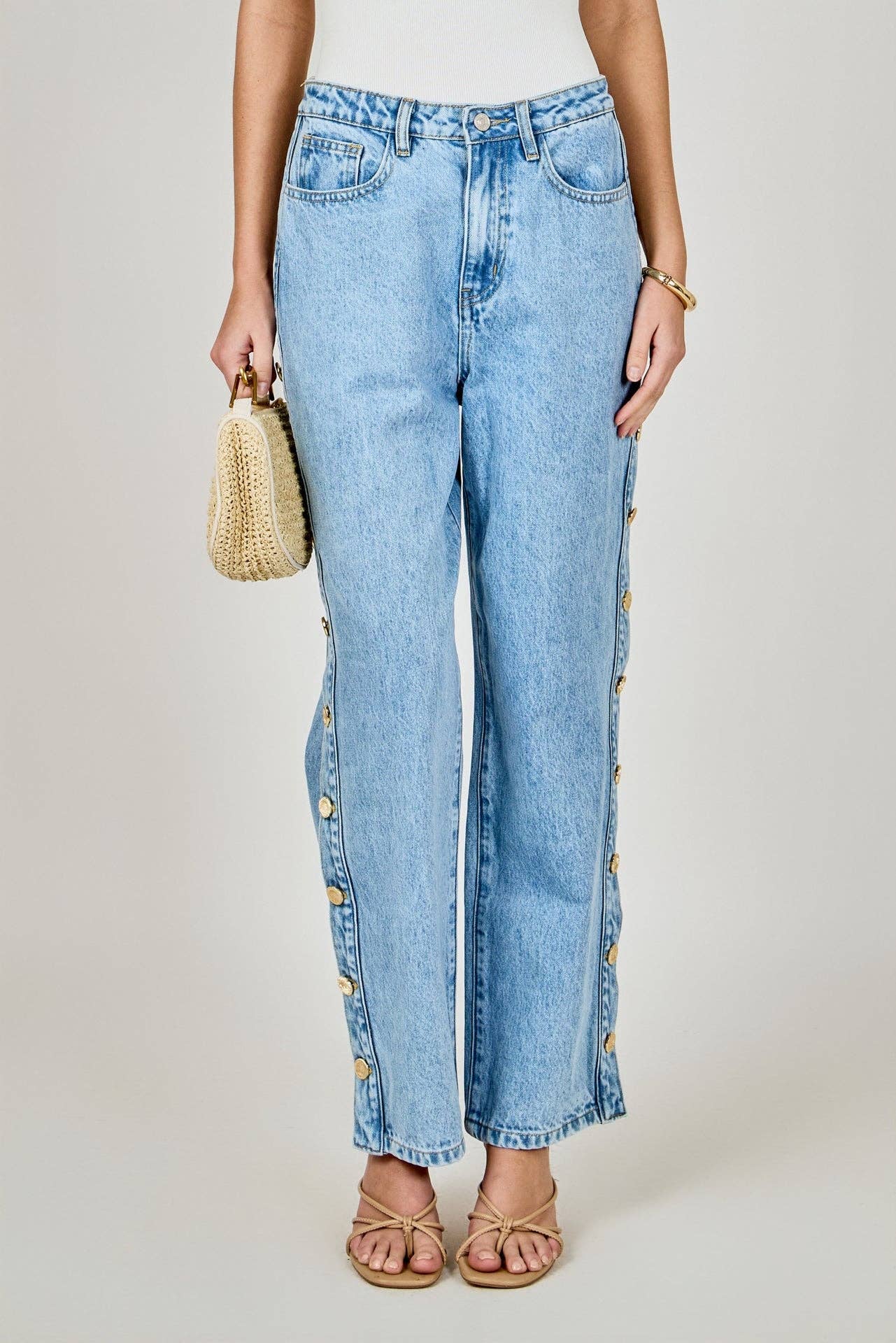 The Saylor Side Buttoned Jeans (Pre-Order)
