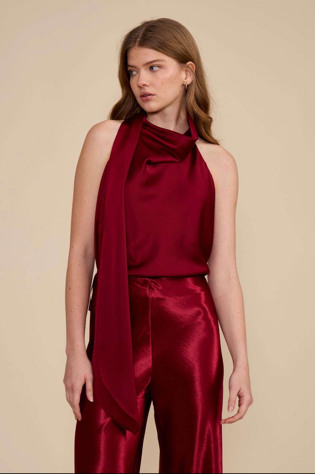 Lucy Paris Faith Halter Scarf Top
