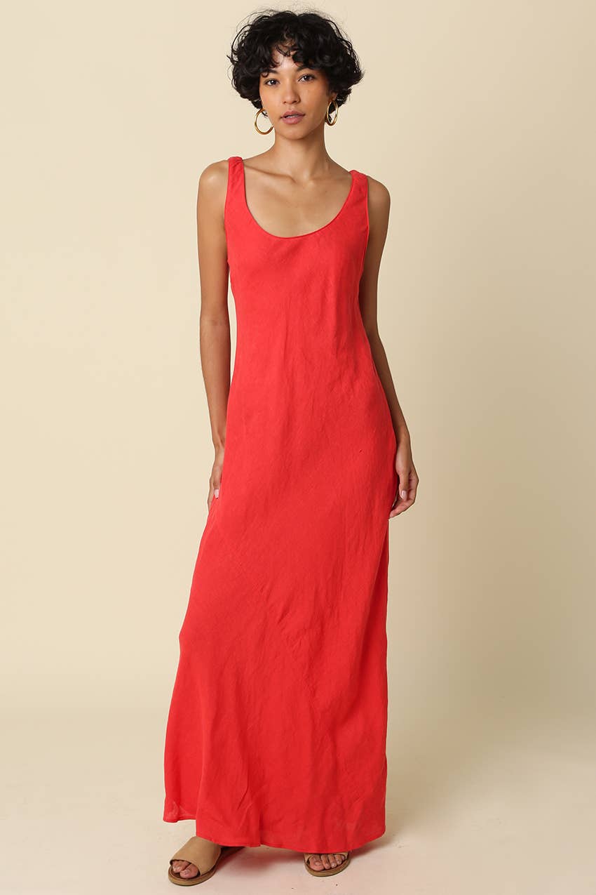 The Scarlett Linen Maxi Dress (Pre-Order)