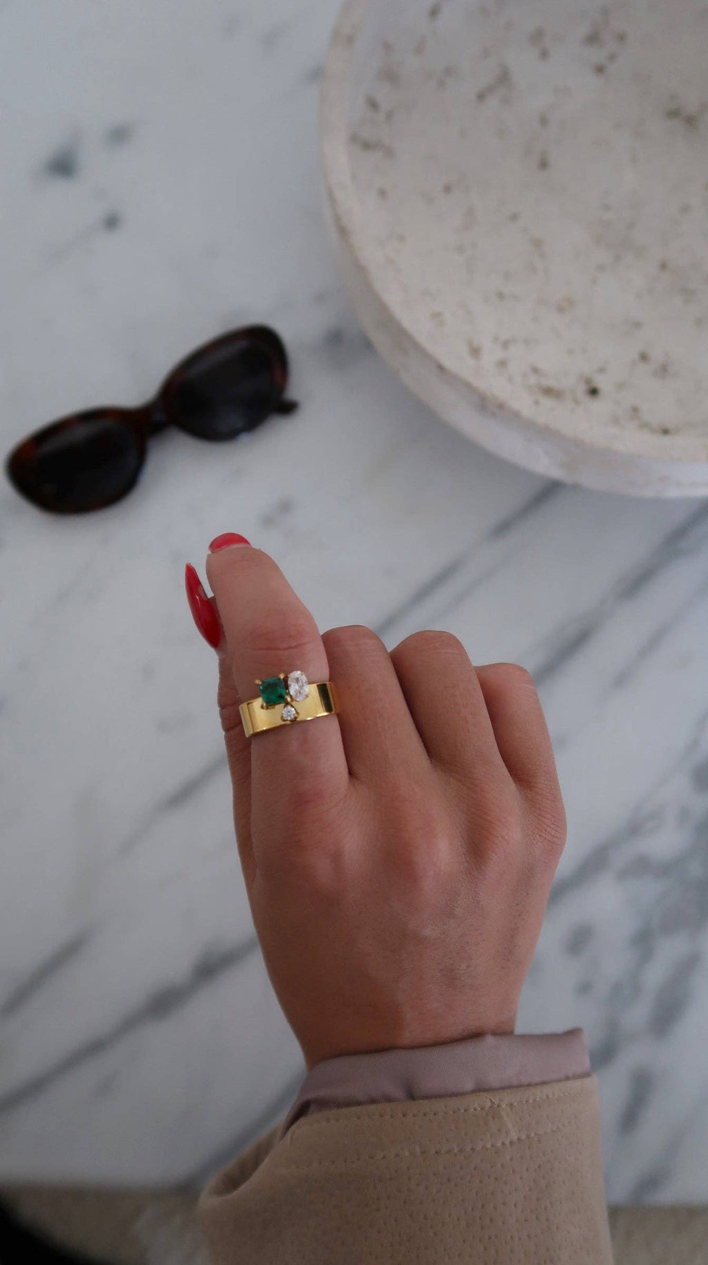 The Emerald Statement Ring