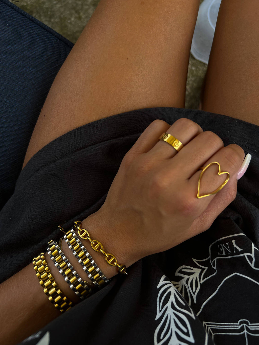 The Reese Two-Tone Watch Band Bracelet