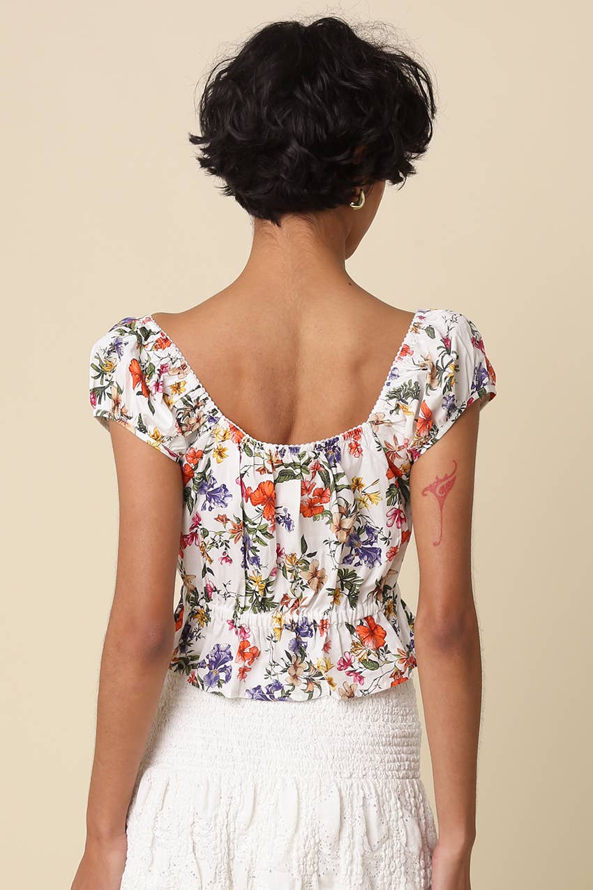 The Arden Floral Peplum Top