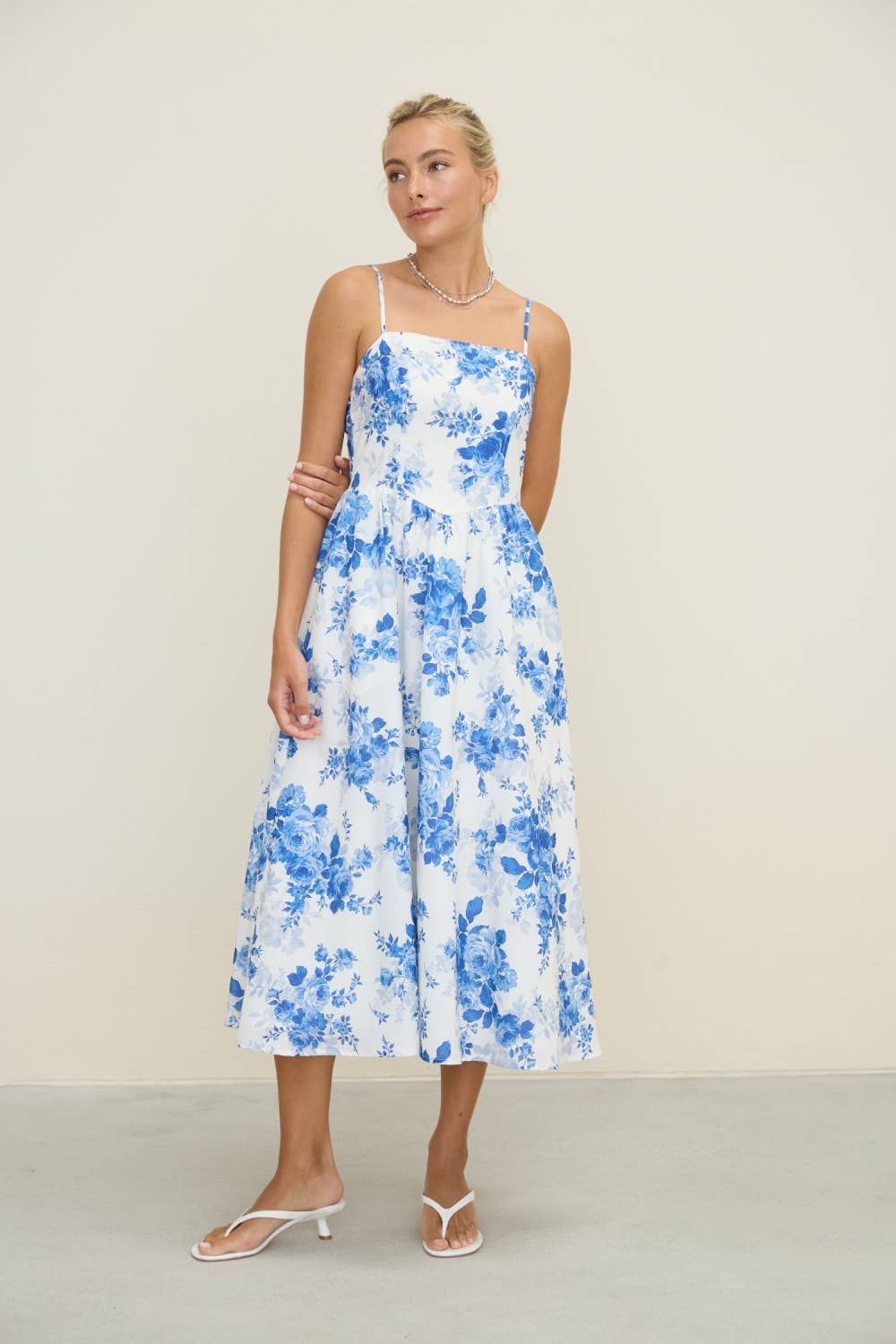 The Capri Floral Midi Dress