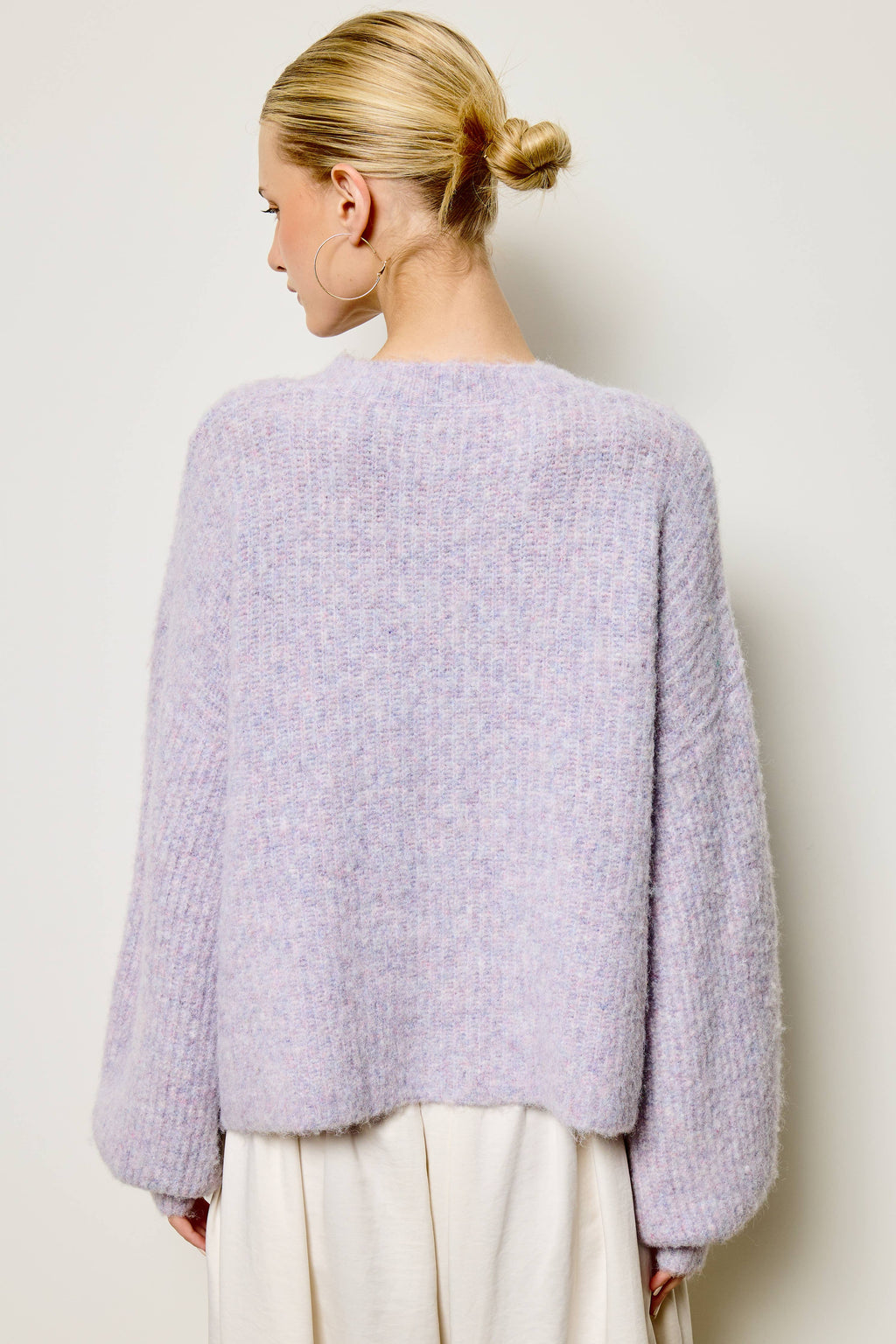 Balloon Sleeve Knit Cardigan