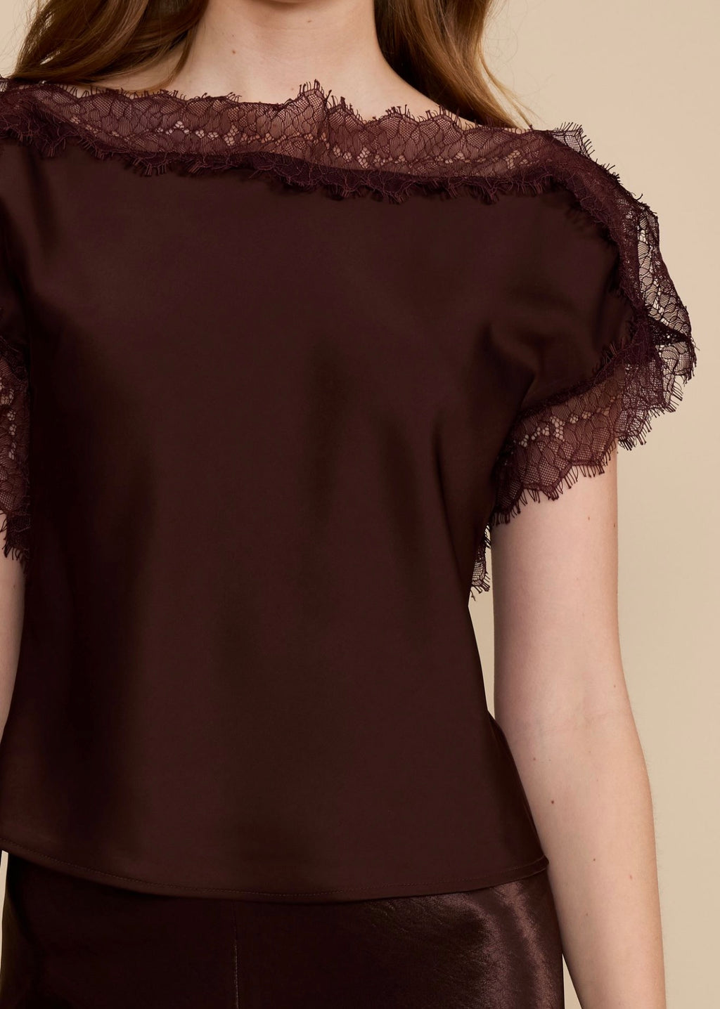 Lucy Paris Chris Lace Trim Top