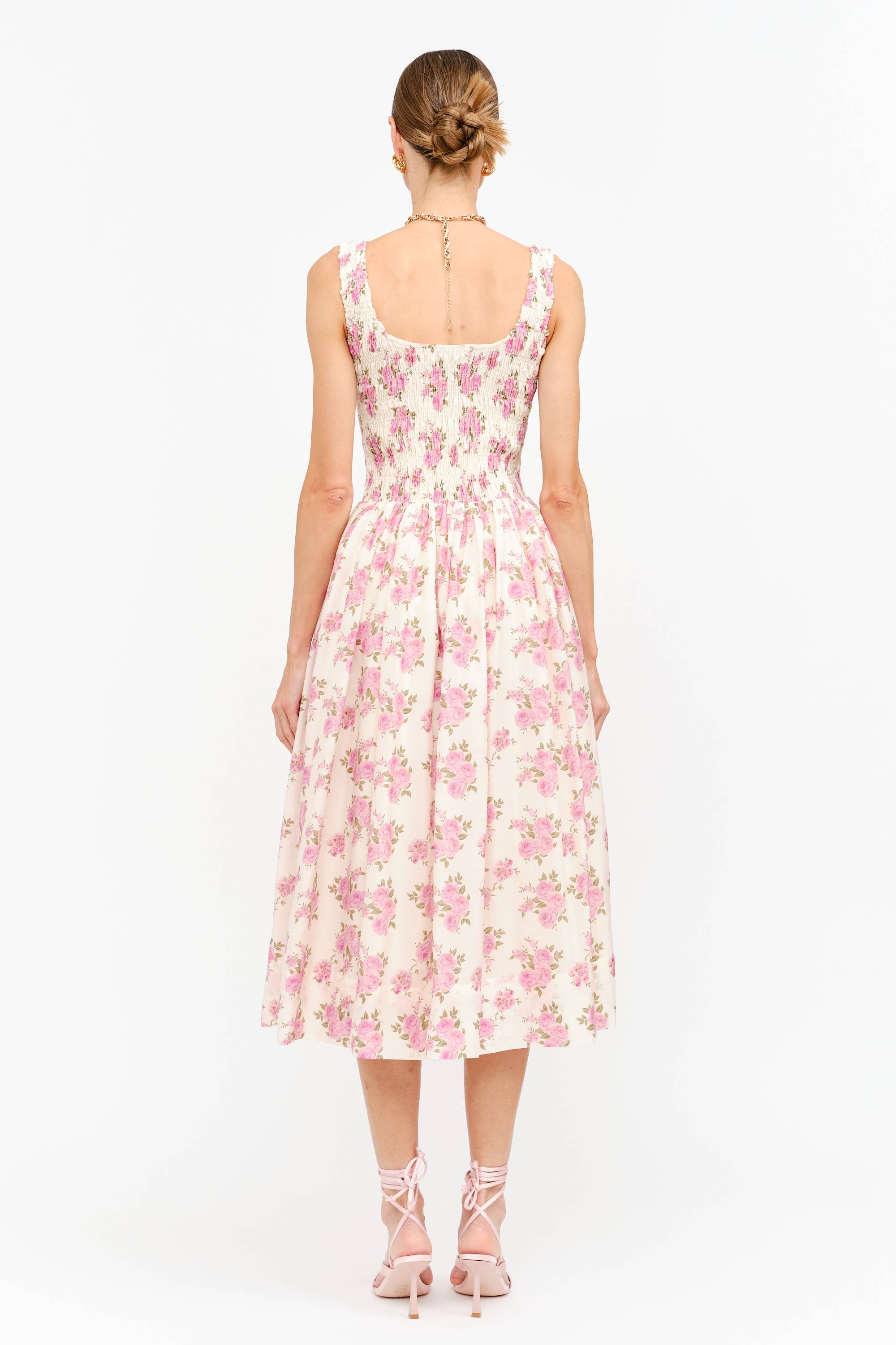 The Millie Floral Smocked Midi Dress
