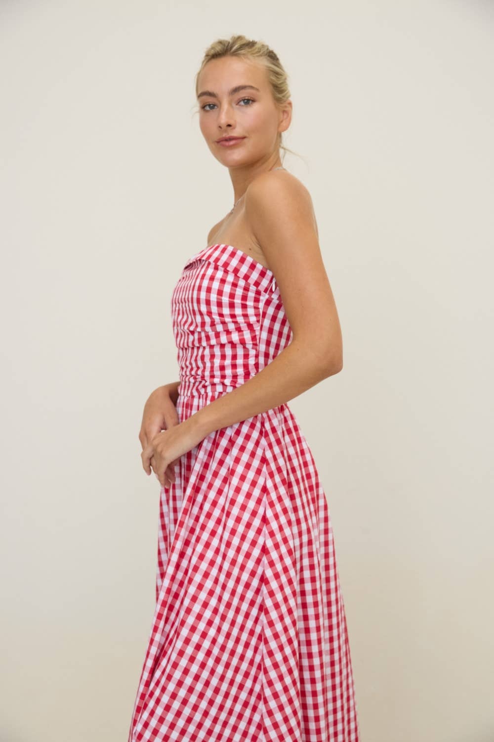 The Lucy Gingham Midi Dress