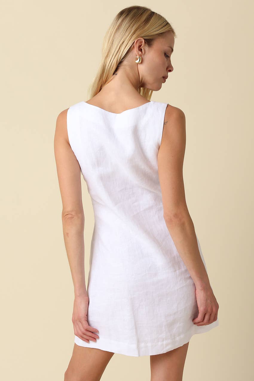 The Sadie Linen Mini Dress