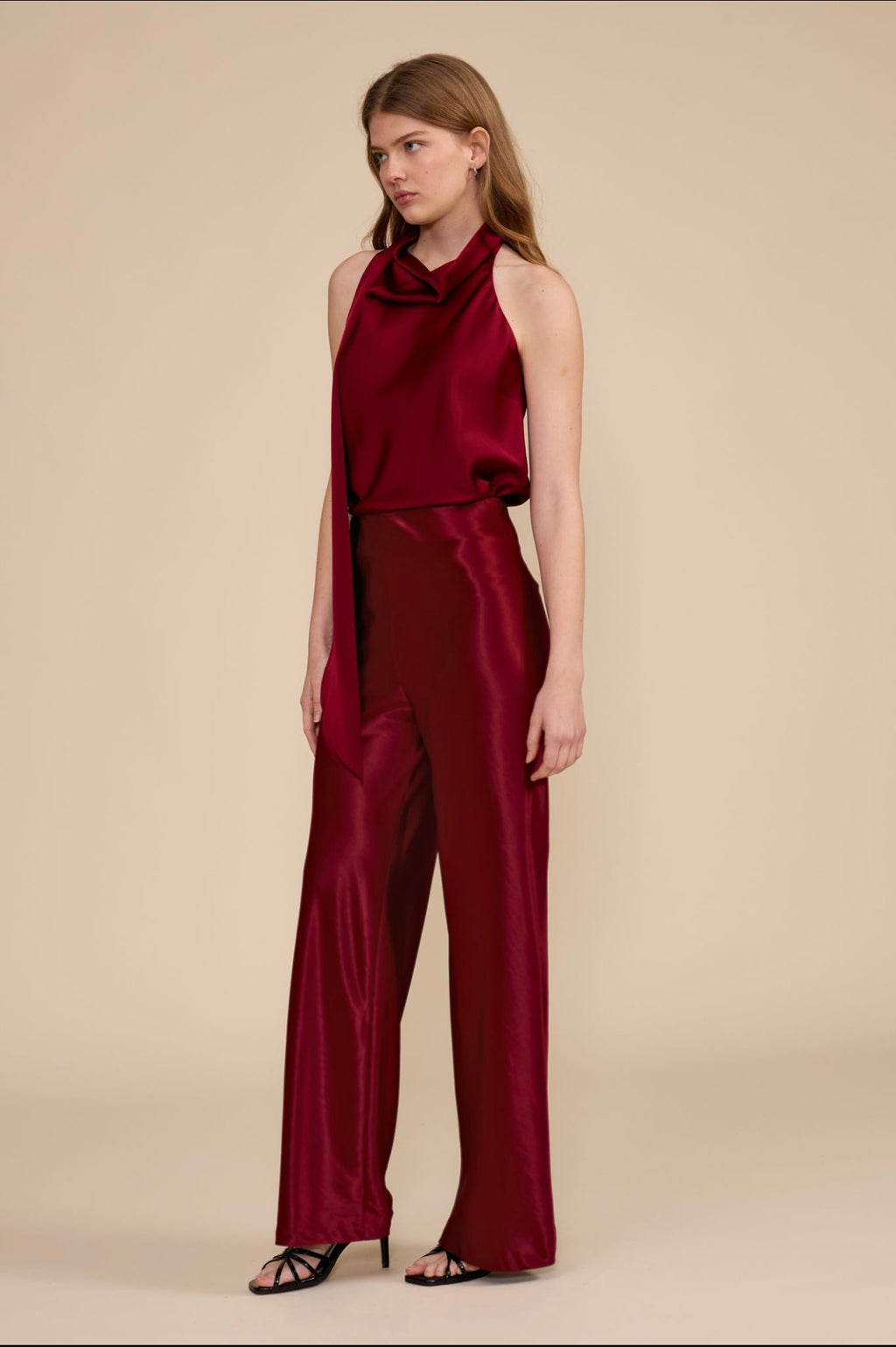 Lucy Paris Jeiel Satin Bias Pant