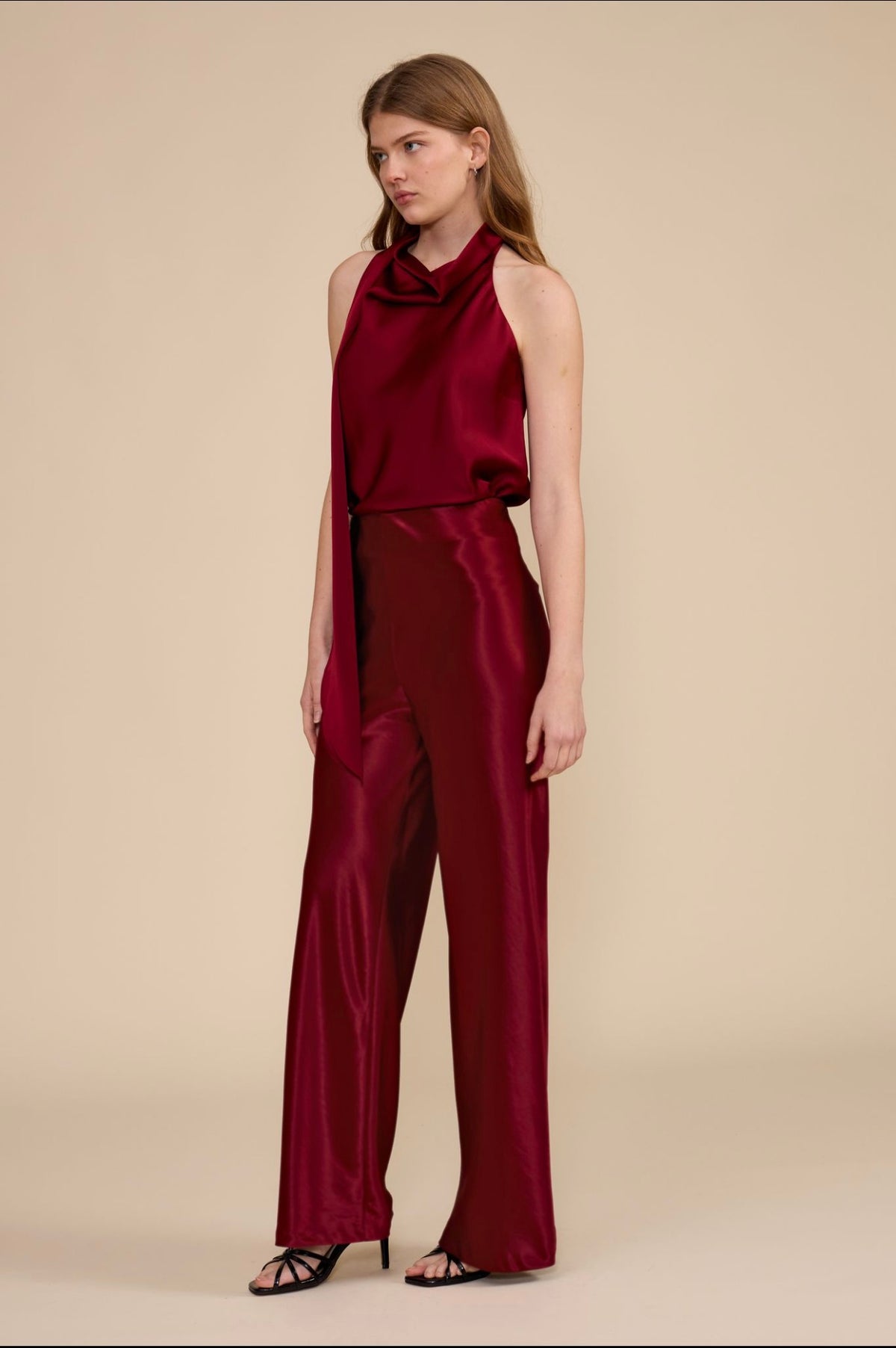 Lucy Paris Jeiel Satin Bias Pant