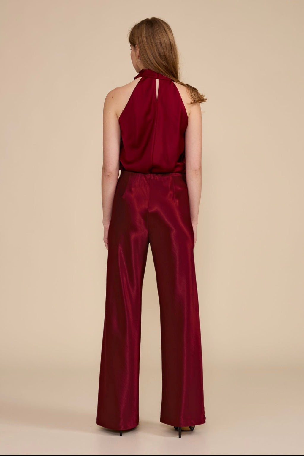 Lucy Paris Jeiel Satin Bias Pant