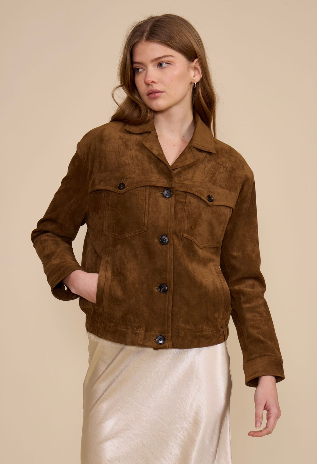 Lucy Paris Henry Fauxe Suede Jacket
