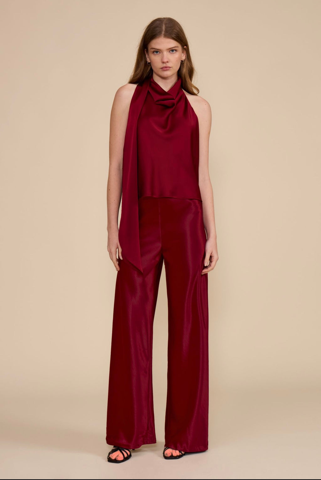 Lucy Paris Jeiel Satin Bias Pant