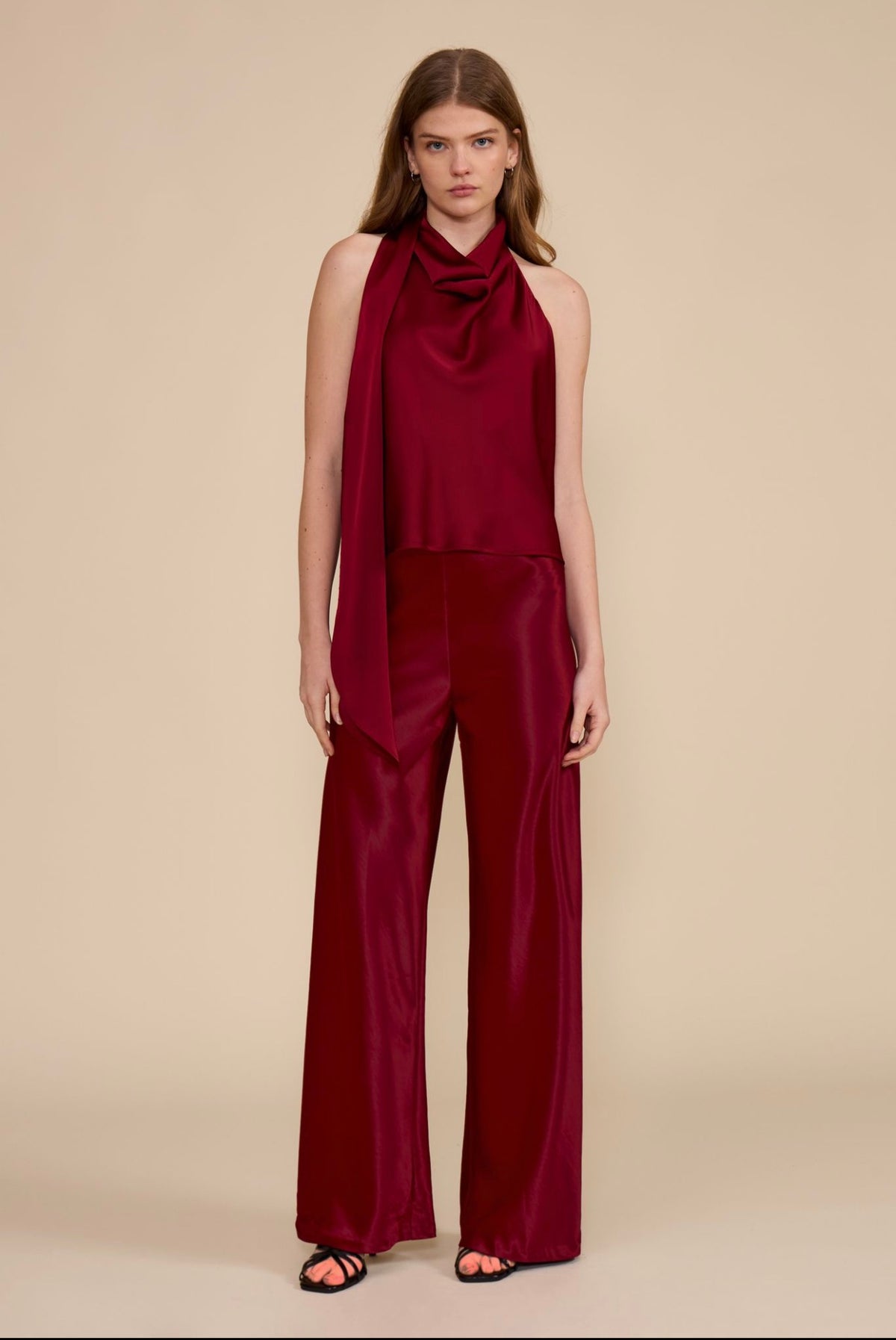 Lucy Paris Jeiel Satin Bias Pant