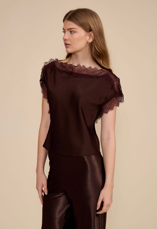 Lucy Paris Chris Lace Trim Top