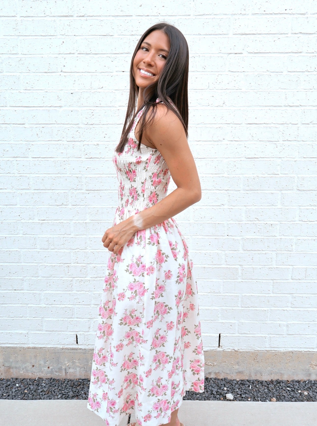 The Millie Floral Smocked Midi Dress
