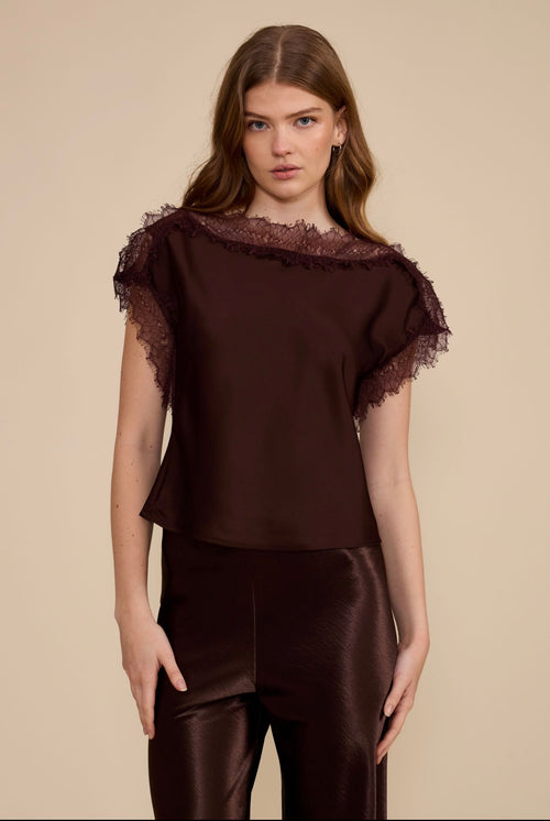 Lucy Paris Chris Lace Trim Top