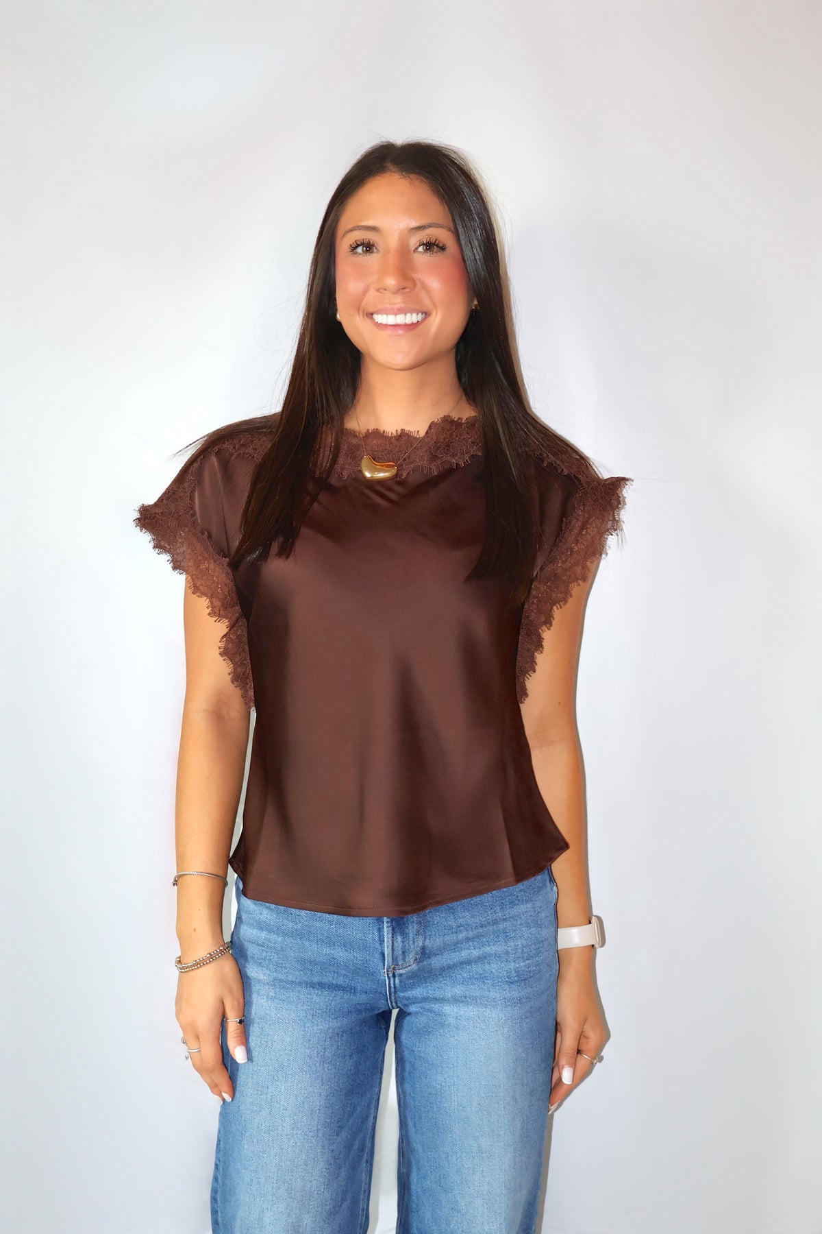 Lucy Paris Chris Lace Trim Top