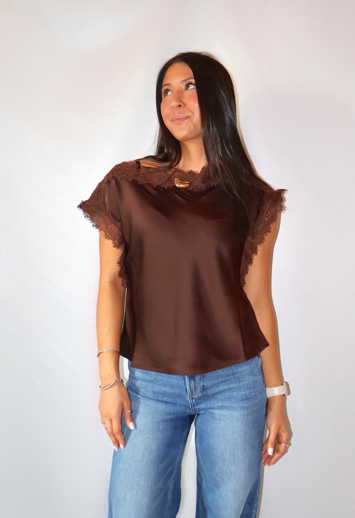 Lucy Paris Chris Lace Trim Top