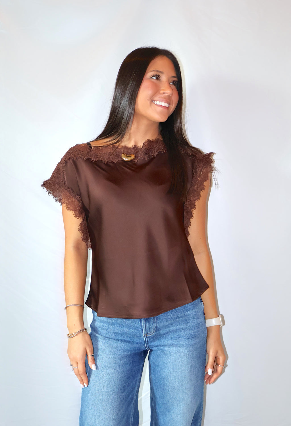 Lucy Paris Chris Lace Trim Top