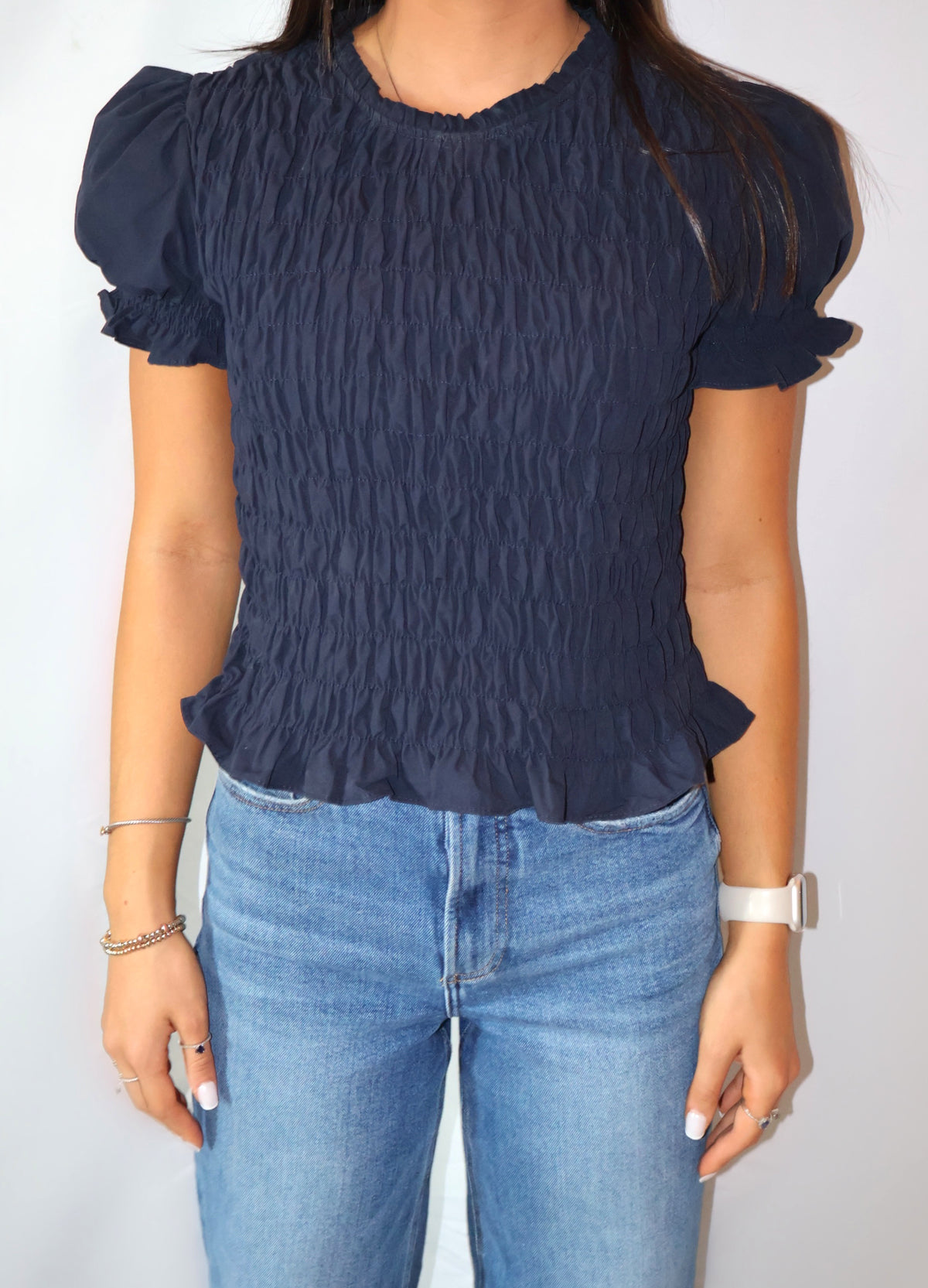 The Laine Smocked Top