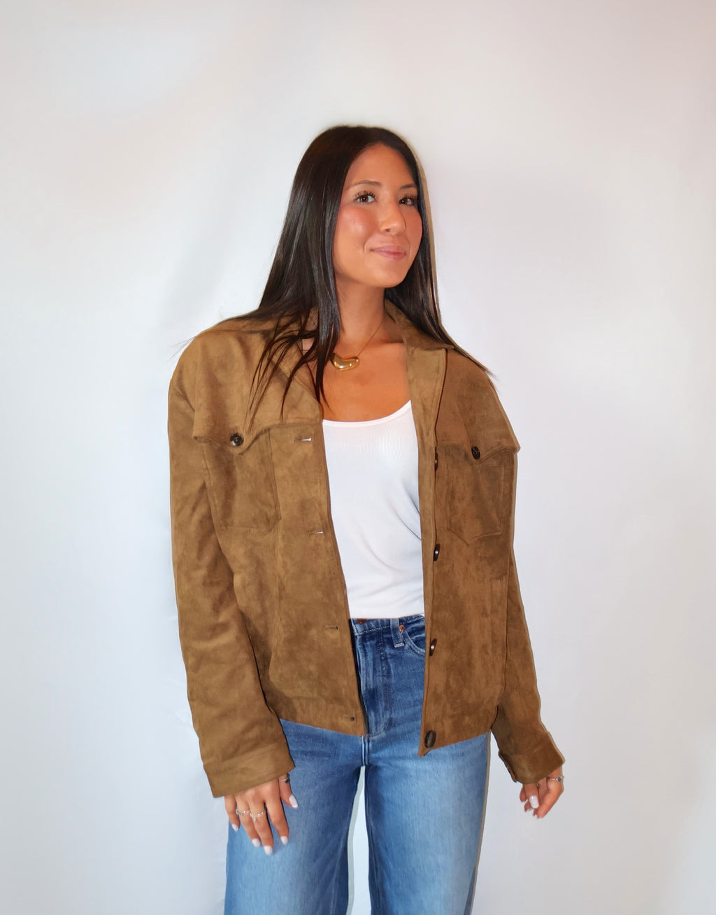 Lucy Paris Henry Fauxe Suede Jacket