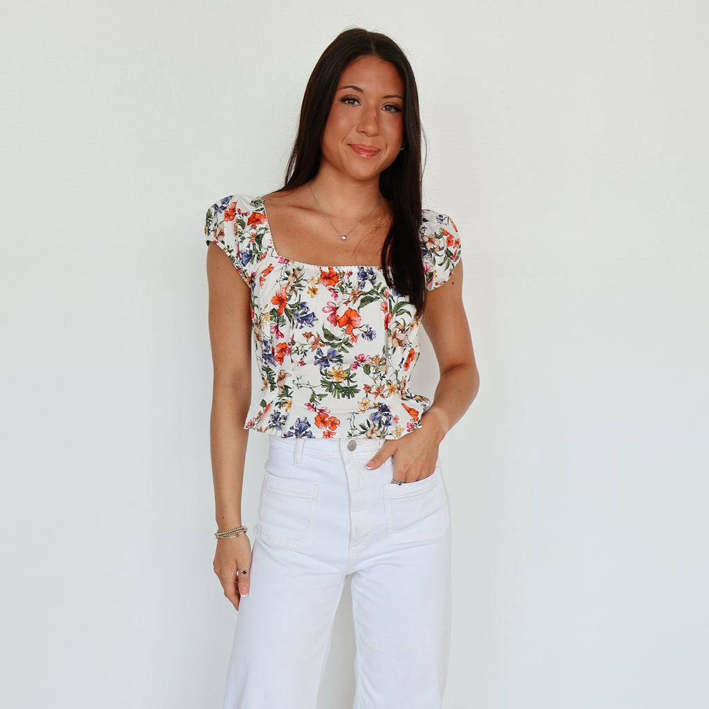 The Arden Floral Peplum Top