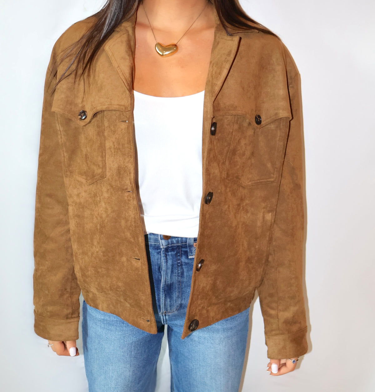 Lucy Paris Henry Fauxe Suede Jacket