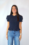 The Laine Smocked Top