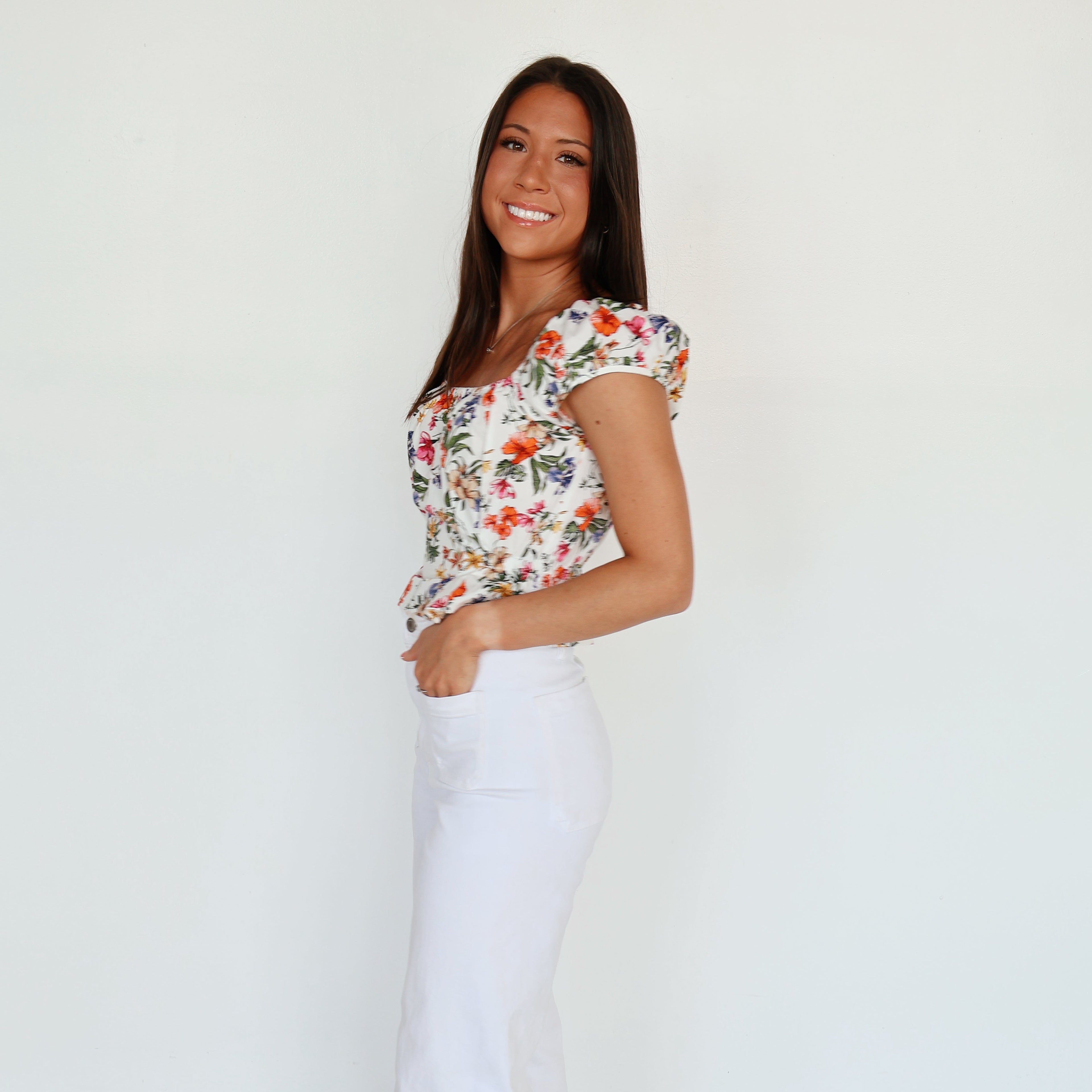The Arden Floral Peplum Top