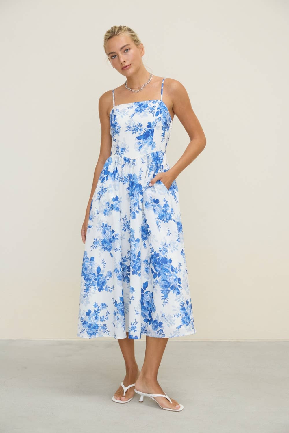 The Capri Floral Midi Dress