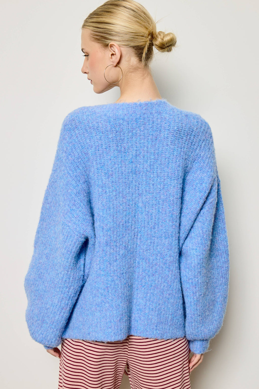 Balloon Sleeve Knit Cardigan