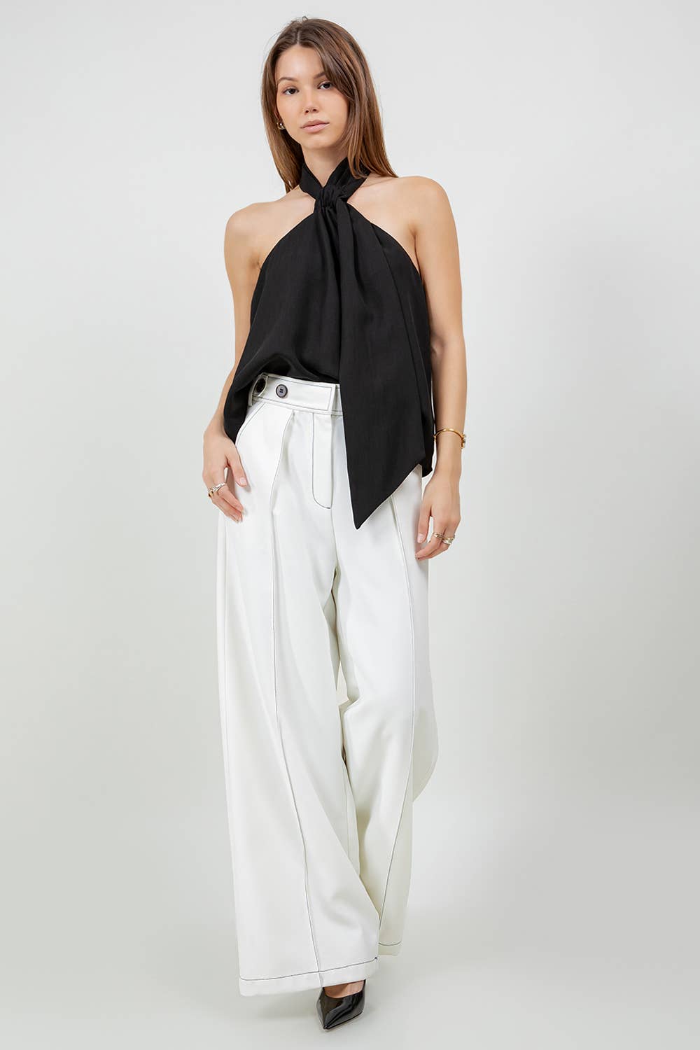 The Isla Halter Scarf Top