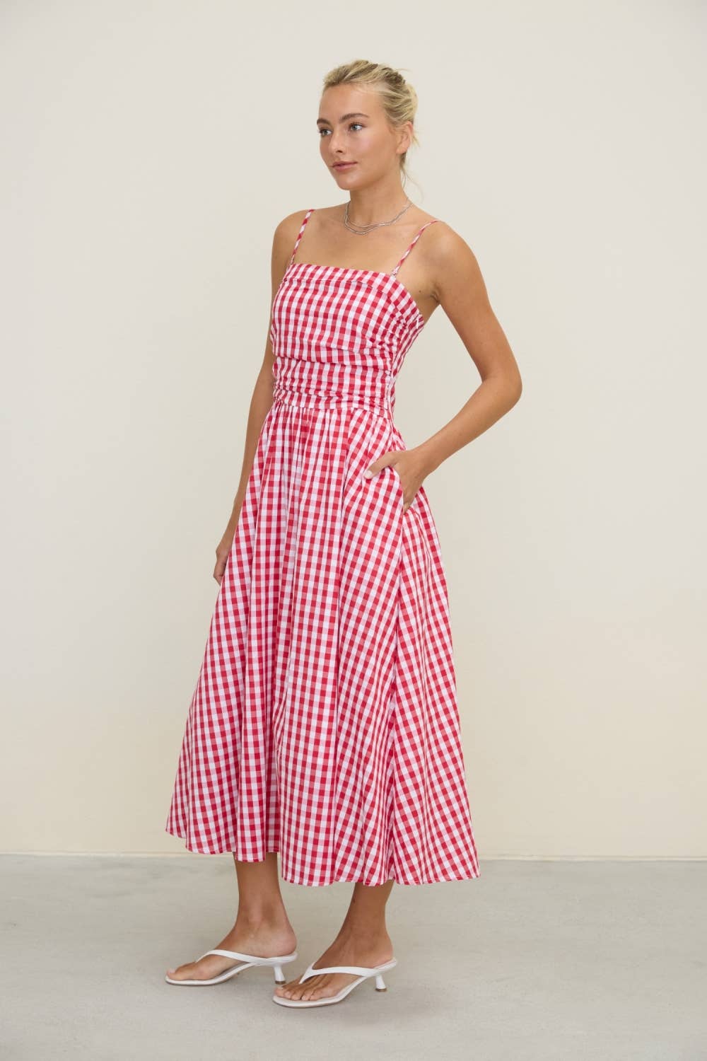 The Lucy Gingham Midi Dress