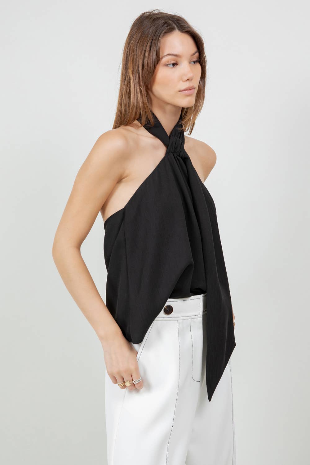 The Isla Halter Scarf Top