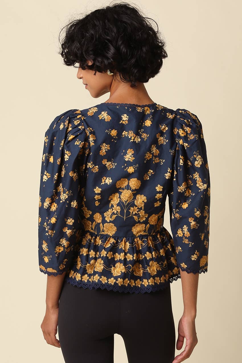The Arden Floral Puff Sleeve Blouse