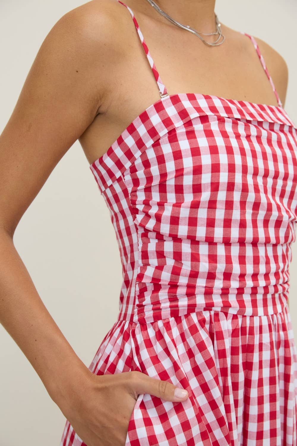 The Lucy Gingham Midi Dress