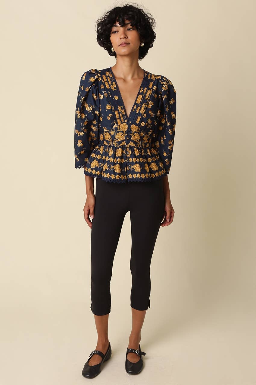 The Arden Floral Puff Sleeve Blouse